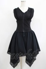 MR corset / コルセット風切替ノースリーブワンピース  黒 H-25-08-02-034-PU-OP-KB-ZH