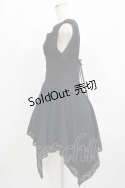 画像2: MR corset / コルセット風切替ノースリーブワンピース  黒 H-25-08-02-034-PU-OP-KB-ZH