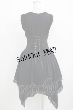 画像3: MR corset / コルセット風切替ノースリーブワンピース  黒 H-25-08-02-034-PU-OP-KB-ZH