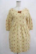 Jane Marple / gabrielleソフト裏毛のワンピース  クリーム H-25-08-02-037-JM-OP-KB-ZH