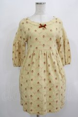 Jane Marple / gabrielleソフト裏毛のワンピース  クリーム H-25-08-02-037-JM-OP-KB-ZH