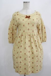 Jane Marple / gabrielleソフト裏毛のワンピース  クリーム H-25-08-02-037-JM-OP-KB-ZH