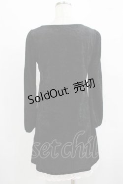 画像3: MILK / レーシーベロアワンピース  ブラック×ピンク H-25-08-02-038-ML-OP-KB-ZH