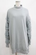 Candy Stripper / FRILL SLEEVE SWEAT ONE-PIECE  ライトブルー H-25-08-02-039-PU-OP-KB-ZH