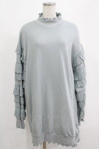 Candy Stripper / FRILL SLEEVE SWEAT ONE-PIECE  ライトブルー H-25-08-02-039-PU-OP-KB-ZH