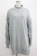 画像1: Candy Stripper / FRILL SLEEVE SWEAT ONE-PIECE  ライトブルー H-25-08-02-039-PU-OP-KB-ZH (1)