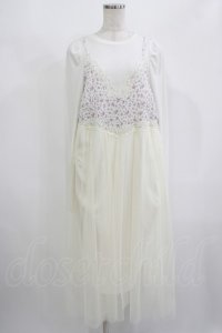 Candy Stripper / LINGERIE LAYERED DRESS 2 オフ H-25-08-02-040-PU-OP-KB-ZH