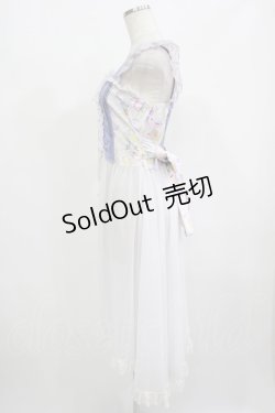 画像2: gouk / 和柄切替オーバーワンピース  白×紫 H-25-08-02-043-GO-OP-KB-ZH