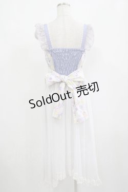 画像3: gouk / 和柄切替オーバーワンピース  白×紫 H-25-08-02-043-GO-OP-KB-ZH