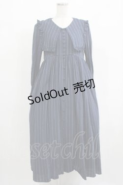 画像1: Sheglit / アネモネのフリルワンピース  ネイビー H-25-08-02-005-EL-OP-KB-ZH