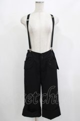BPN / サス付き蝙蝠フラップハーフパンツ M 黒 H-25-08-02-046-GO-PA-KB-ZH