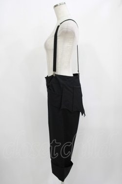 画像2: BPN / サス付き蝙蝠フラップハーフパンツ M 黒 H-25-08-02-046-GO-PA-KB-ZH