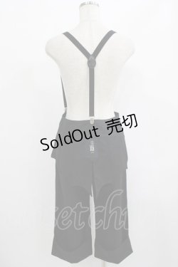 画像3: BPN / サス付き蝙蝠フラップハーフパンツ M 黒 H-25-08-02-046-GO-PA-KB-ZH