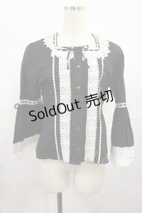 BABY,THE STARS SHINE BRIGHT / スクエアあき姫袖ブラウス Free ブラック H-25-08-02-1035-BA-BL-NS-ZH