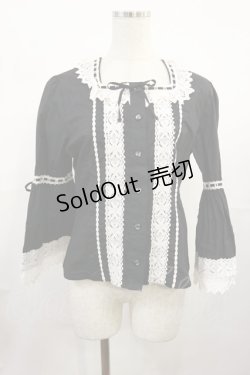 画像1: BABY,THE STARS SHINE BRIGHT / スクエアあき姫袖ブラウス Free ブラック H-25-08-02-1035-BA-BL-NS-ZH