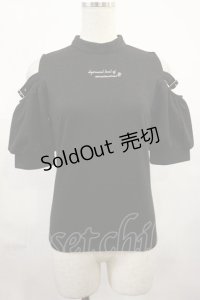 EATME / ベルトデザインオープンショルダーリブTOP Free ブラック/ピンク H-25-08-02-1036-LO-TO-NS-ZH