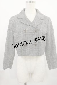 an another angelus / グレンチェックショートジャケット Free BLACK H-25-08-02-1037-CA-JA-NS-ZH