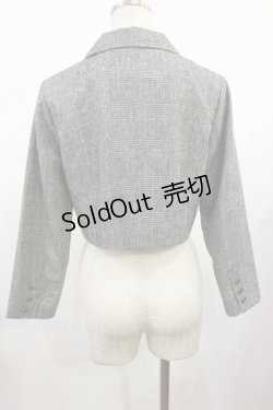 画像2: an another angelus / グレンチェックショートジャケット Free BLACK H-25-08-02-1037-CA-JA-NS-ZH