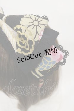 画像2: metamorphose / 花鳥風月〜乙女のはなごろも〜リボンカチューシャ  黒紅 H-25-08-02-1042-ME-AC-NS-ZH