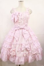 画像1: Angelic Pretty / 恋するお姫様ジャンパースカート Free ピンク H-25-08-02-1003-AP-OP-NS-ZH (1)