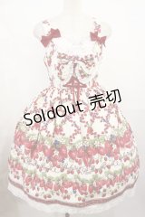 BABY,THE STARS SHINE BRIGHT / Strawberry Garden柄ジャンパースカートI Free オフ白 H-25-08-02-1004-BA-OP-NS-ZH