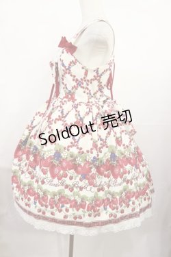 画像2: BABY,THE STARS SHINE BRIGHT / Strawberry Garden柄ジャンパースカートI Free オフ白 H-25-08-02-1004-BA-OP-NS-ZH