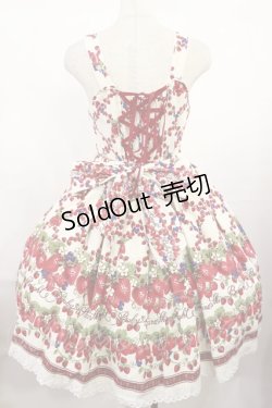 画像3: BABY,THE STARS SHINE BRIGHT / Strawberry Garden柄ジャンパースカートI Free オフ白 H-25-08-02-1004-BA-OP-NS-ZH