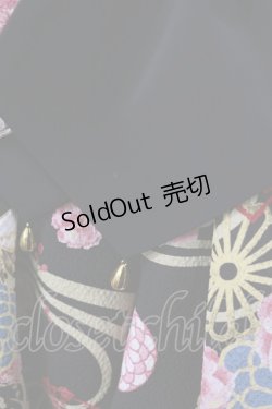 画像3: metamorphose / 花鳥風月〜乙女のはなごろも〜 プリーツジャンパースカート(草柄リボン) Free 黒紅 H-25-08-02-1005-ME-OP-NS-ZH