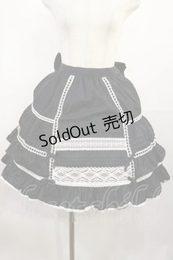 画像1: Angelic Pretty / 2重フリルピンタックスカート Free ブラック H-25-08-02-1009-AP-SK-NS-ZH