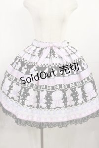 Angelic Pretty / Fancy Borderスカート Free ブラック H-25-08-02-1010-AP-SK-NS-ZH