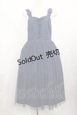 画像1: F i.n.t / フロントレースアップチュールドッキングジャンパースカート Free インディゴ H-25-08-02-1011-CA-OP-NS-ZH