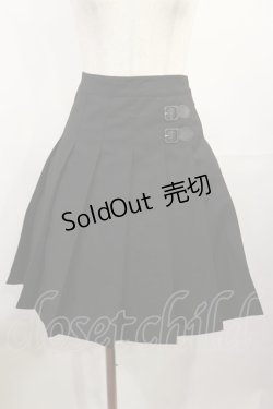画像1: Fi.n.t / ベルト使いプリーツスカート Free BLACK H-25-08-02-1016-CA-SK-NS-ZH