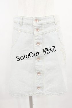 画像1: Cherir la femme / デニムスカート M ブルー H-25-08-02-1023-LO-SK-NS-ZH