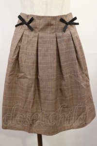 evelyn / チェックスカート M ブラウン H-25-08-02-1024-LO-SK-NS-ZH