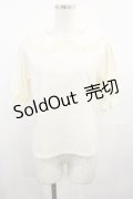 m petit by misako / NINA'sコラボ襟付きプルオーバー M オフ H-25-08-02-1029-LO-TO-NS-ZH