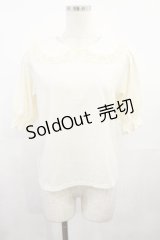 m petit by misako / NINA'sコラボ襟付きプルオーバー M オフ H-25-08-02-1029-LO-TO-NS-ZH