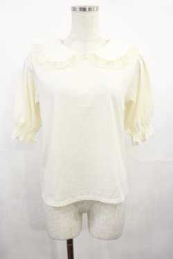 画像1: m petit by misako / NINA'sコラボ襟付きプルオーバー M オフ H-25-08-02-1029-LO-TO-NS-ZH