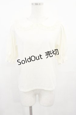 画像1: m petit by misako / NINA'sコラボ襟付きプルオーバー M オフ H-25-08-02-1029-LO-TO-NS-ZH