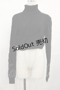 Jamie エーエヌケー / バタフライネックレス付きケーブルニット M ブラック H-25-08-02-1030-LO-TO-NS-ZH