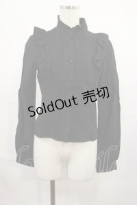 EATME / ラッフルブラウス Free ブラック H-25-08-02-1033-LO-BL-NS-ZH