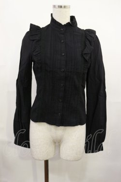 画像1: EATME / ラッフルブラウス Free ブラック H-25-08-02-1033-LO-BL-NS-ZH