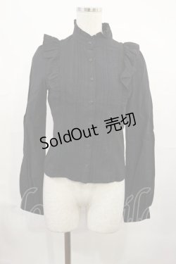 画像1: EATME / ラッフルブラウス Free ブラック H-25-08-02-1033-LO-BL-NS-ZH