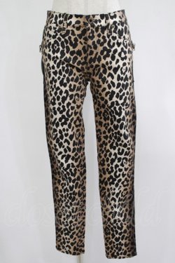 画像1: HYSTERIC GLAMOUR / LEOPARD柄スリムパンツ 28インチ ブラウン H-25-08-02-051-PU-PA-KB-ZH