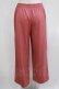 画像3: NieR Clothing / ロゴ刺繍入り PINK WIDE PANTS  ピンク H-25-08-02-052-PU-PA-KB-ZH (3)