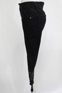 画像2: Candy Stripper / TATTERED HEM SKINNY DENIM S ブラック H-25-08-02-053-PU-PA-KB-ZH