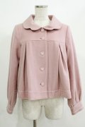 Emily Temple cute / タックフレアショートコート  ピンク H-25-08-02-058-ET-CO-KB-ZT-C063