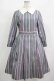 画像1: Jane Marple / Ribbon stripe jacquardのパブリックドレス  グレー H-25-08-02-006-JM-OP-KB-ZH (1)
