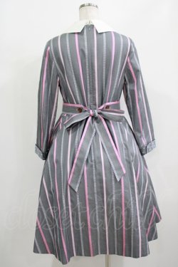 画像3: Jane Marple / Ribbon stripe jacquardのパブリックドレス  グレー H-25-08-02-006-JM-OP-KB-ZH