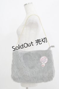 Katie / FUR bag  グレー H-25-08-02-075-LO-BG-KB-ZH