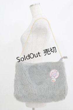 画像1: Katie / FUR bag  グレー H-25-08-02-075-LO-BG-KB-ZH